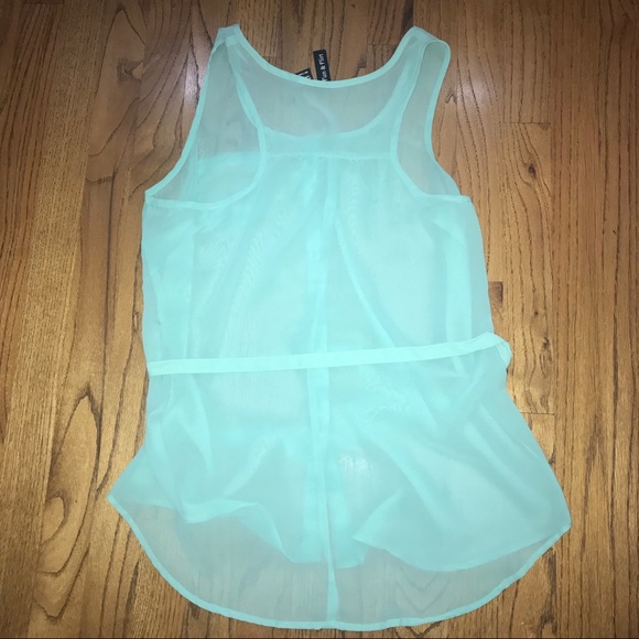 Turquoise button-down top - Picture 2 of 3